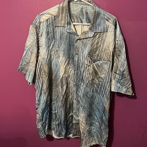 MARCELLO SPORT SHIRT SIZE 2Xl AQUA UNIQUE DESIGN RARE
